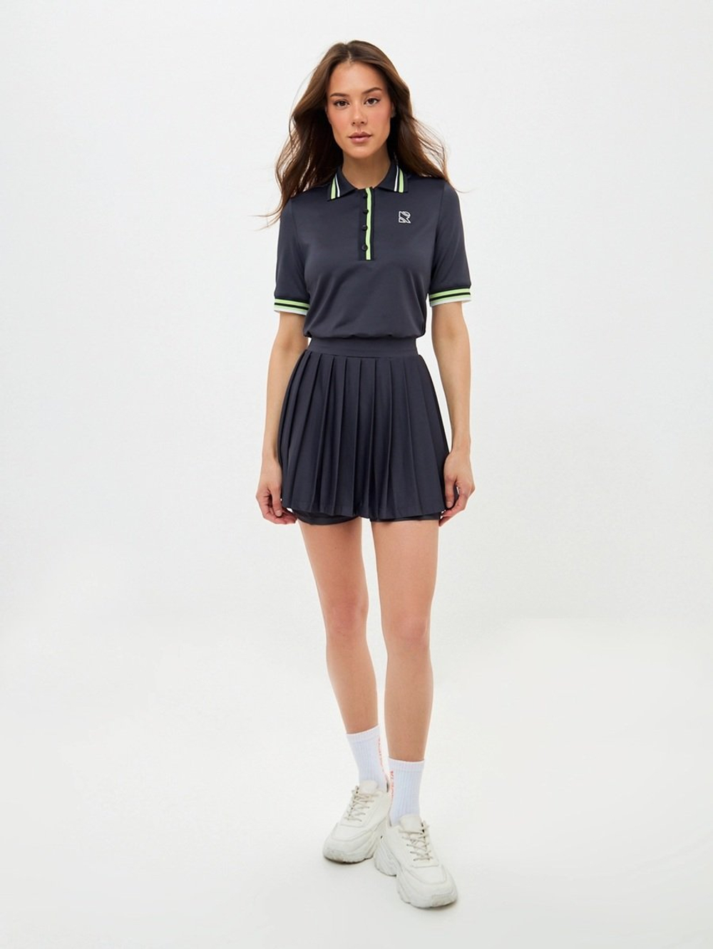 ОДЕЖДА ДЛЯ ТЕННИСА Женская, Платье-поло RAQUETA HIGH GRADE GRAPHITE .