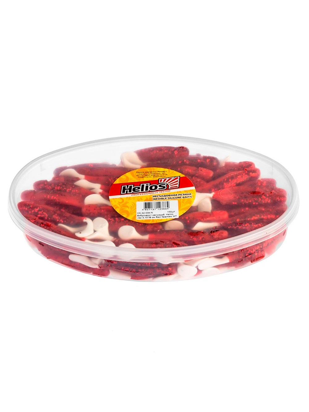 Виброхвост несъедобный Helios Jap 3.15"/8 см White RT 100шт. (HS-32/1-003-N)