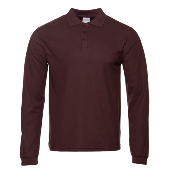 Рубашка поло дл.рукав (т.шоколадный)
