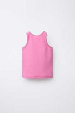 ZARA НАБОР ИЗ 3 ОДНОТОННЫХ ТОПОВ В РУБЧИК, РОЗОВЫЙ/ЛИЛОВЫЙ