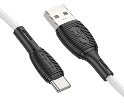 Кабель Borofone BX86 USB-Type-C 3A 1м Silicone White