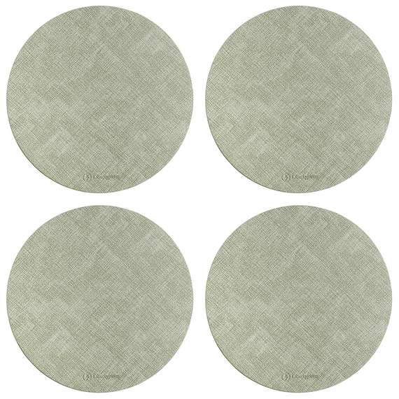 Набор из 4-х сервировочных салфеток leanera, D35 см, мятные