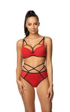 Бюстгальтер M-3636-11 Loren Czerwono-Czarny