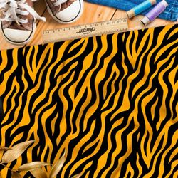 Ткань премиум бифлекс полосатая звериная фантазия