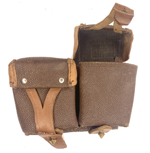Подсумок для патронов винтовки Мосина, кирзовый. Оригинал СССР