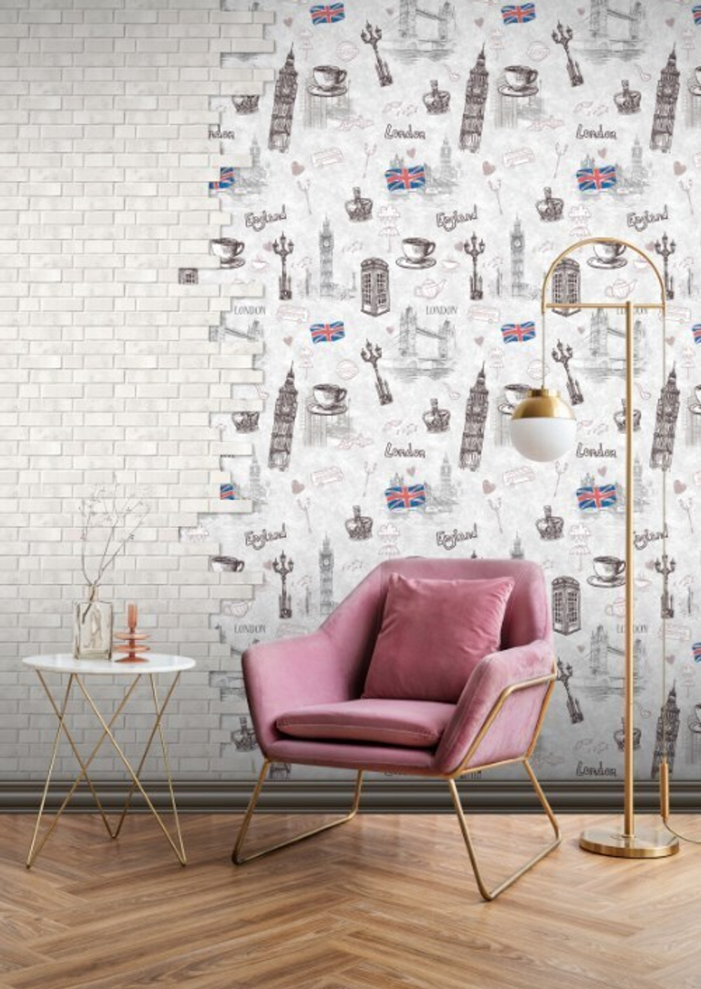 Ламинированная панель ПВХ Лондон Лофт вставка 2700х250мм