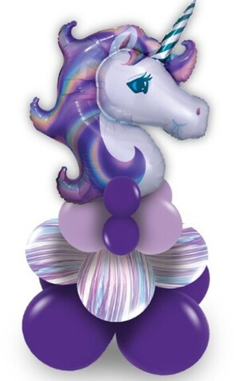 Стойка на шарах "Фиолетовый Единорог"