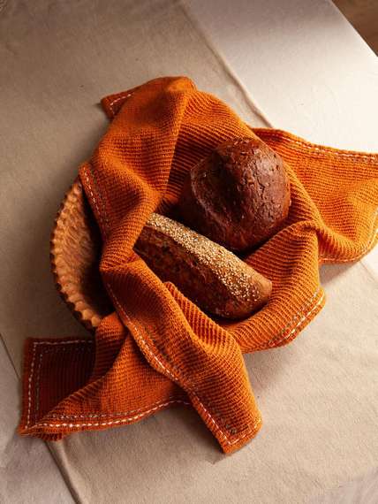 Набор вафельных полотенец с декоративной строчкой из коллекции essential, 50х70 см