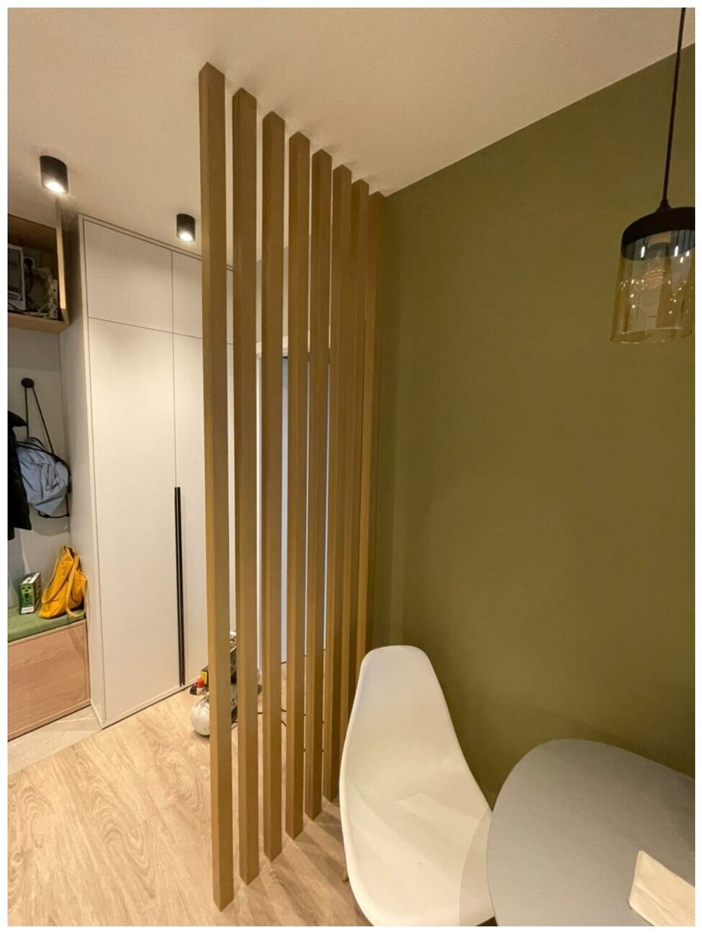 Реечная перегородка из Бука 40х60мм