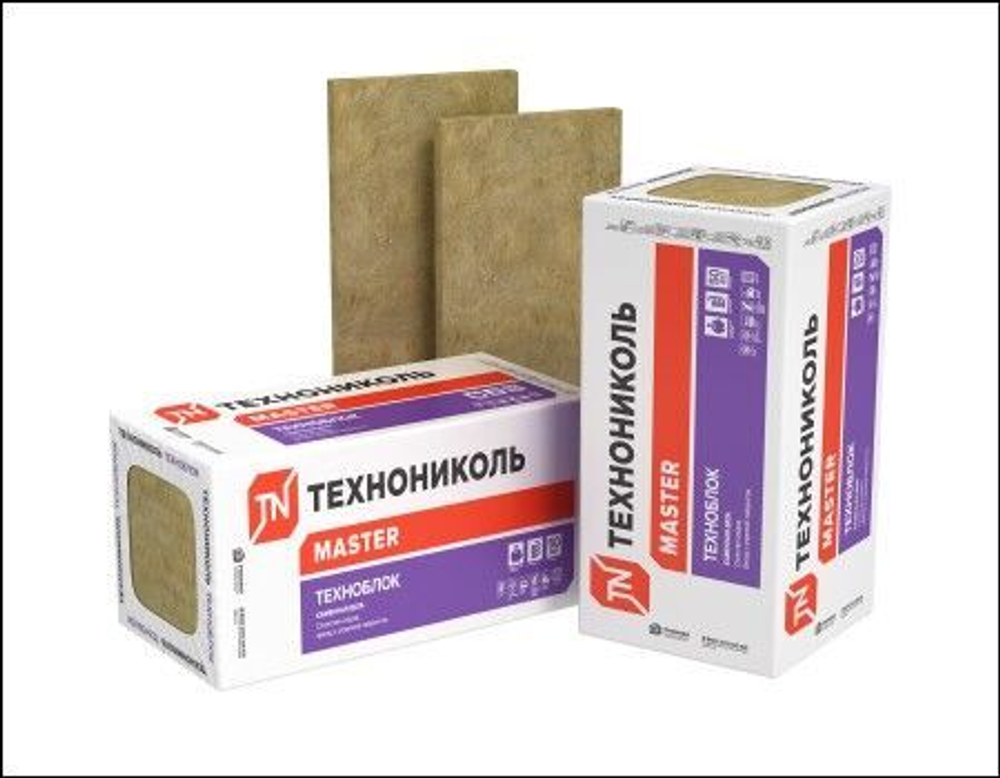 Утеплитель ТЕХНО БЛОК СТАНДАРТ (1200х600х100 мм) плотность 50 2,88 м2