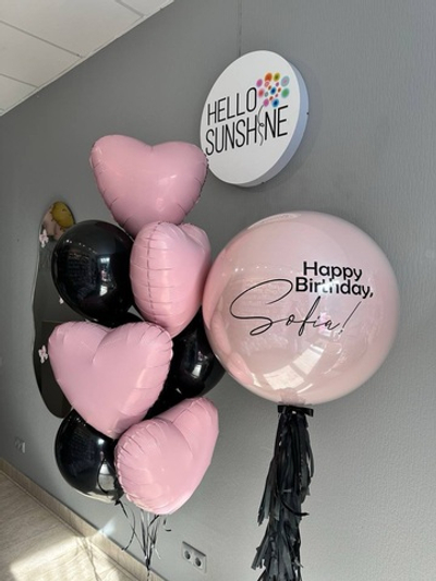 Набор шаров пудровый №81