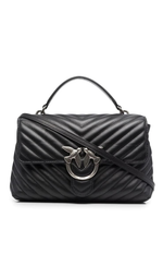 LADY LOVE BAG PUFF CHEVRON – black silver