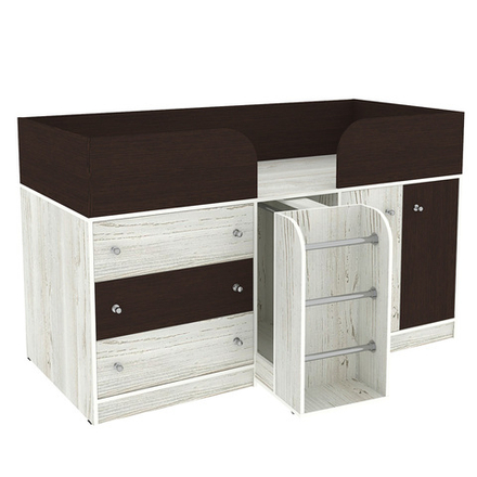 Кровать-чердак КарИВи Малыш 4 Винтерберг Венге