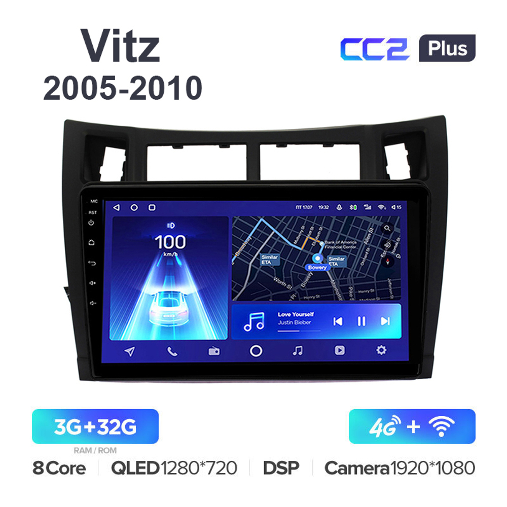 Teyes CC2 Plus 9"для Toyota Vitz 2005-2010