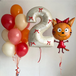 Воздушные шары с бантиками Карамелька Три кота №3156