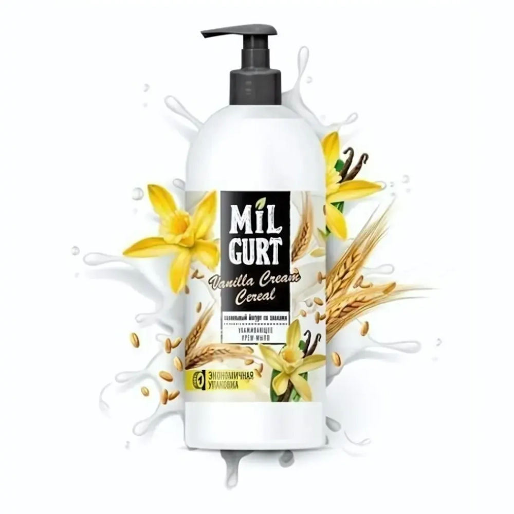 Мыло жидкое MILGURT ванильный йогурт со злаками 860 г
