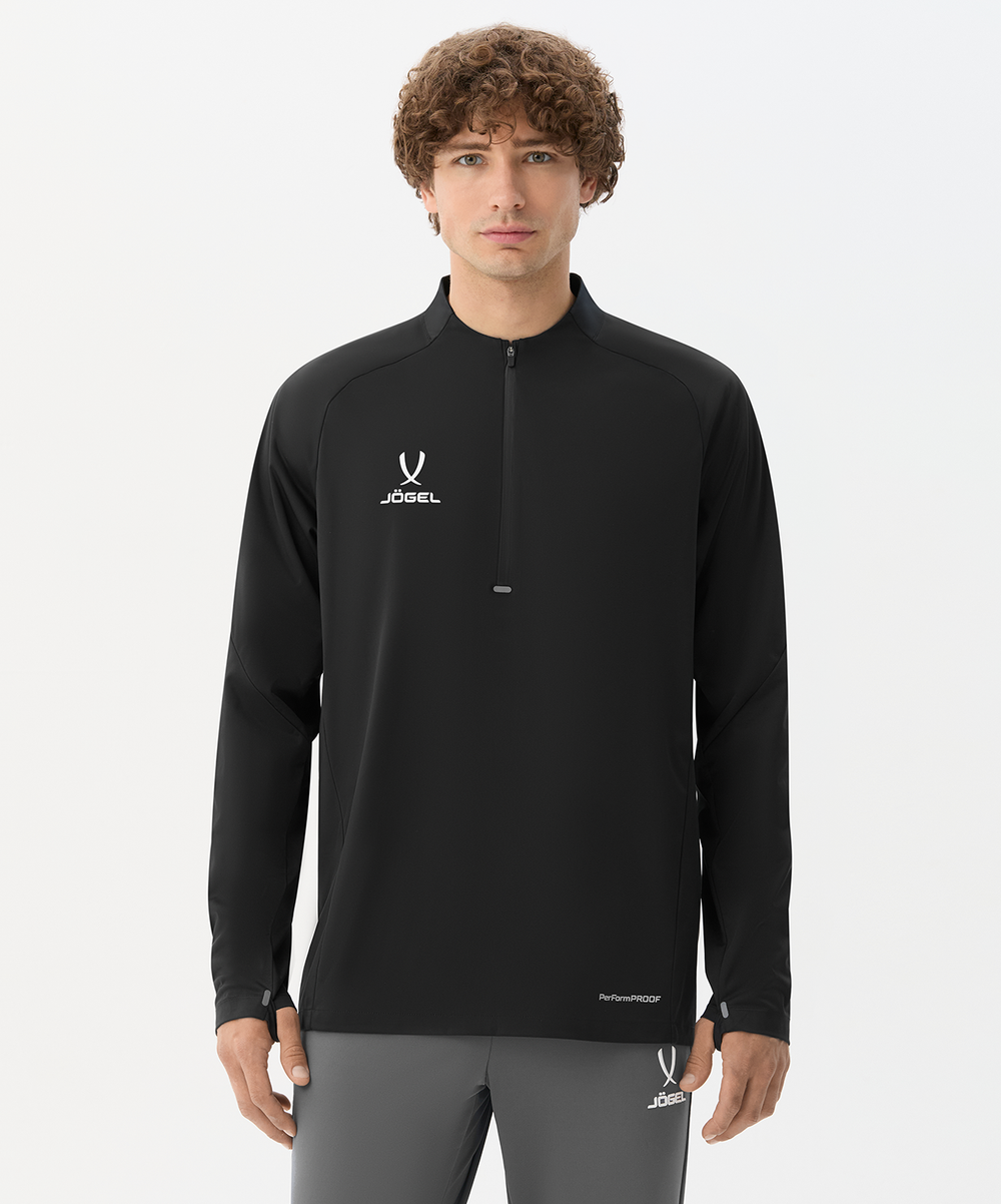 Джемпер ветрозащитный JÖGEL PREMIER PerFormPROOF 1/4 Zip Wind Top, черный