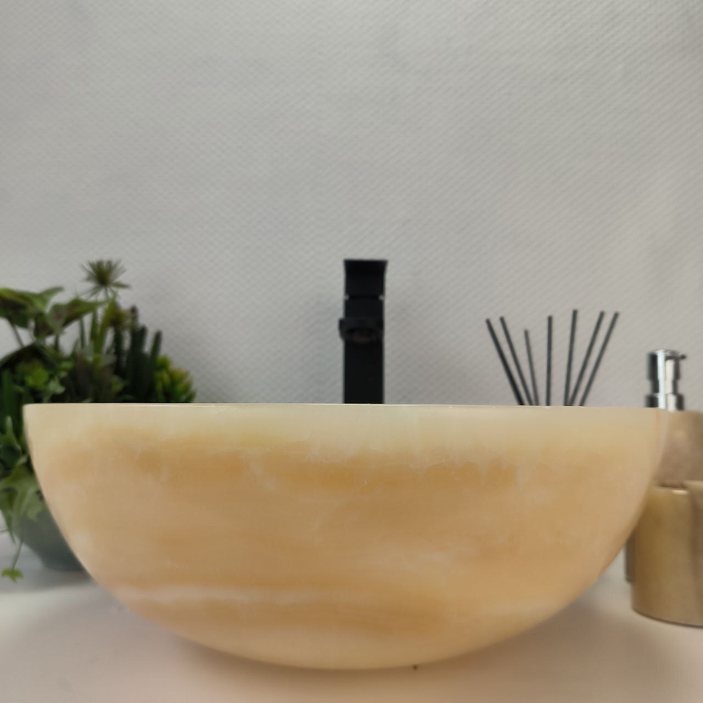 Раковина из оникса Bowl Yellow TinLip BO-62891 40*40*15 140