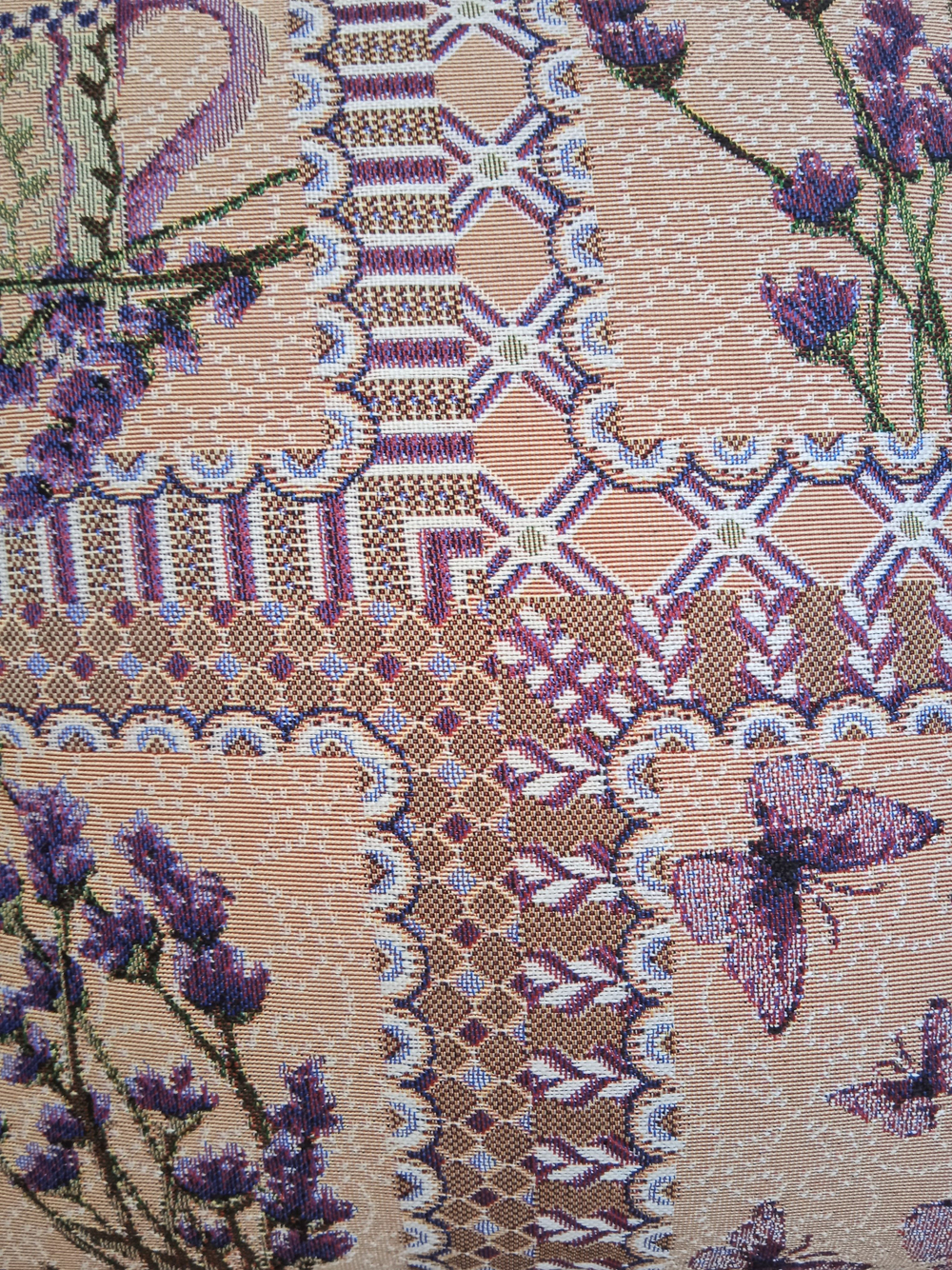 Декоративный гобеленовый чехол для интерьерной подушки Лаванда микс (38*38)