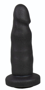 Черная реалистичная насадка-фаллоимитатор с головкой - 13 см. (Цвет: черный)