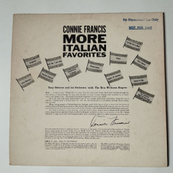 Винтажная виниловая пластинка LP Connie Francis More Italian Favorites (USA 1960)