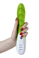Вибратор Mystim цвета лайма Sassy Simon - 27 см. (Цвет: лаймовый)