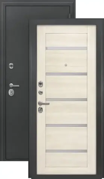 Двери входные Люкс-2, Лиственница Беж, Венге