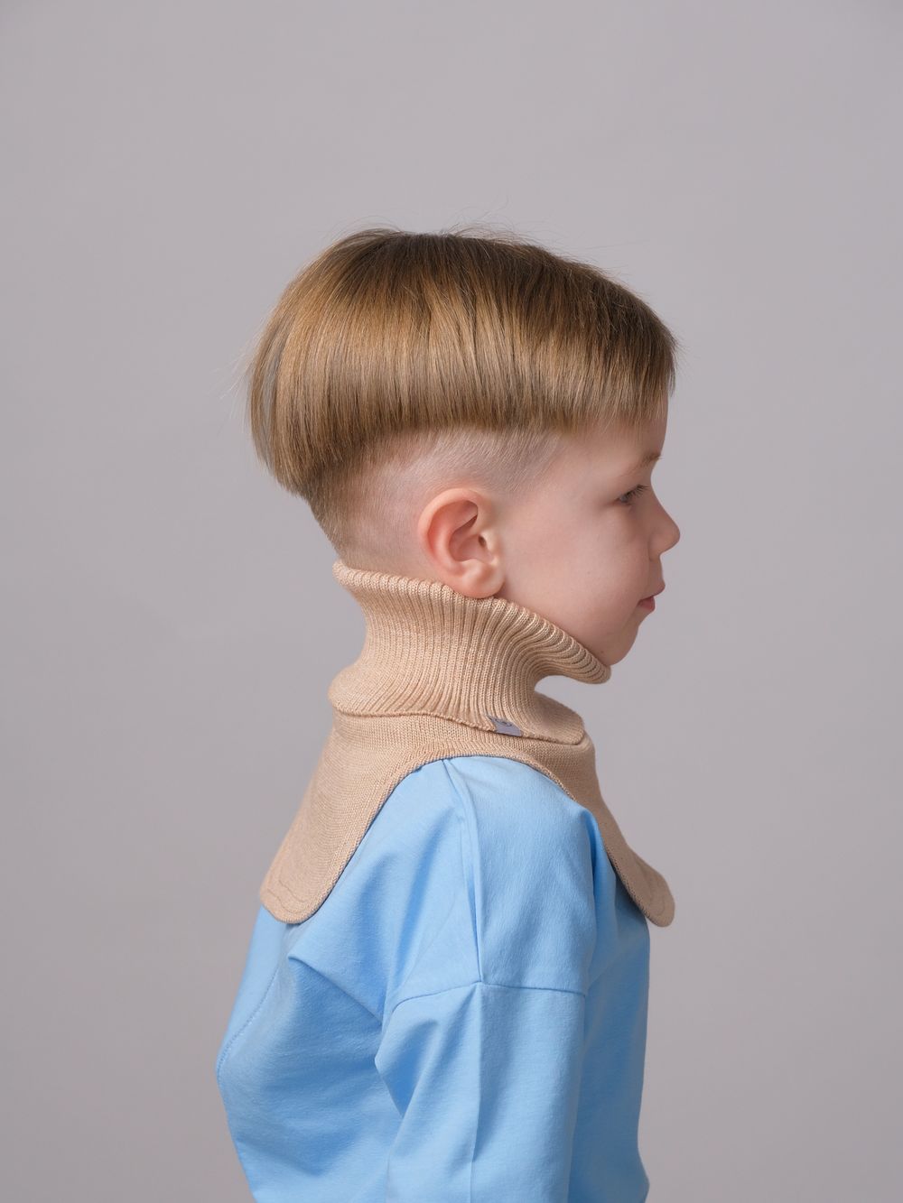 Манишка вязаная хлопковая (Какао)