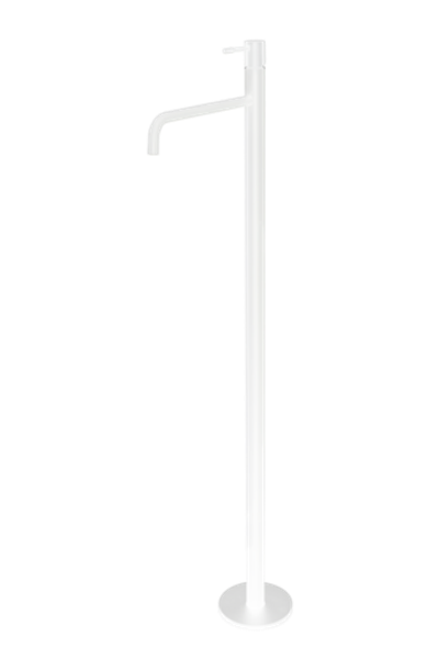 Смеситель для умывальника напольный Uno Matt White