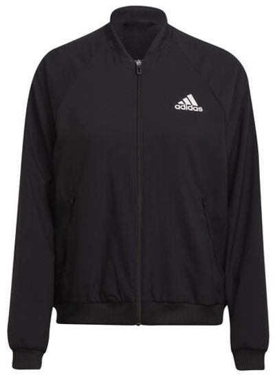 Женская Кофта теннисная Adidas W Woven Jacket - black/white