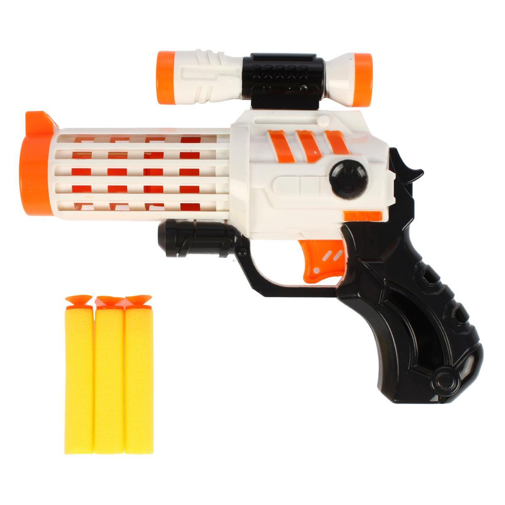 Пистолет с мягк.пулями, коробка 578