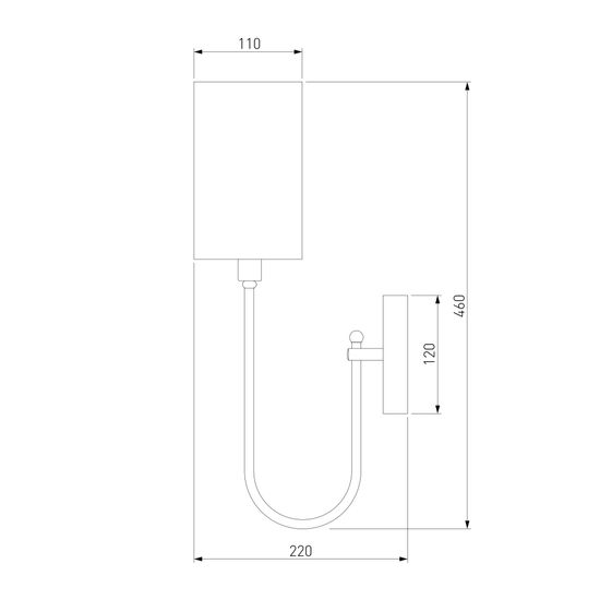 60164/1/ настенный светильник/ никель