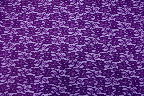 Гипюр стрейч фиолетовый