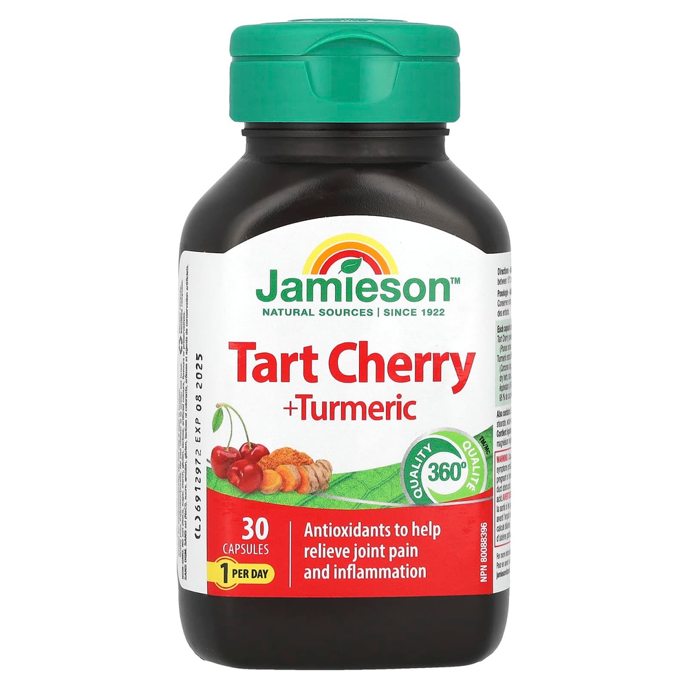 Jamieson Vitamins, Вишня + куркума, 30 капсул