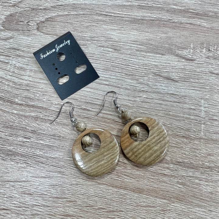 Серьги Ангелина малая, цвет бежевый, 30x35 мм