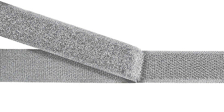 Лента контактная "липучка" 25мм, св. сер. ЖЕСТКАЯ (310) VT (25)