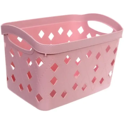 Корзинка для хранения «ЭНИГАРТ», цвет пудровая роза, 31.8*21.5*20.3см