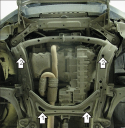 Защита картера Двигателя, КПП. 3 мм, Сталь. для Honda Pilot 2005-2008, Honda Ridgeline 2005-2008 MOTODOR.10801
