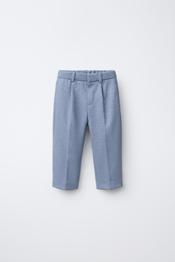 ZARA КОСТЮМНЫЕ БРЮКИ COMFORT, СИНИЙ
