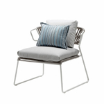 Кресло лаунж плетеное Scab Design Lisa Lounge Filo, лен, серебристый