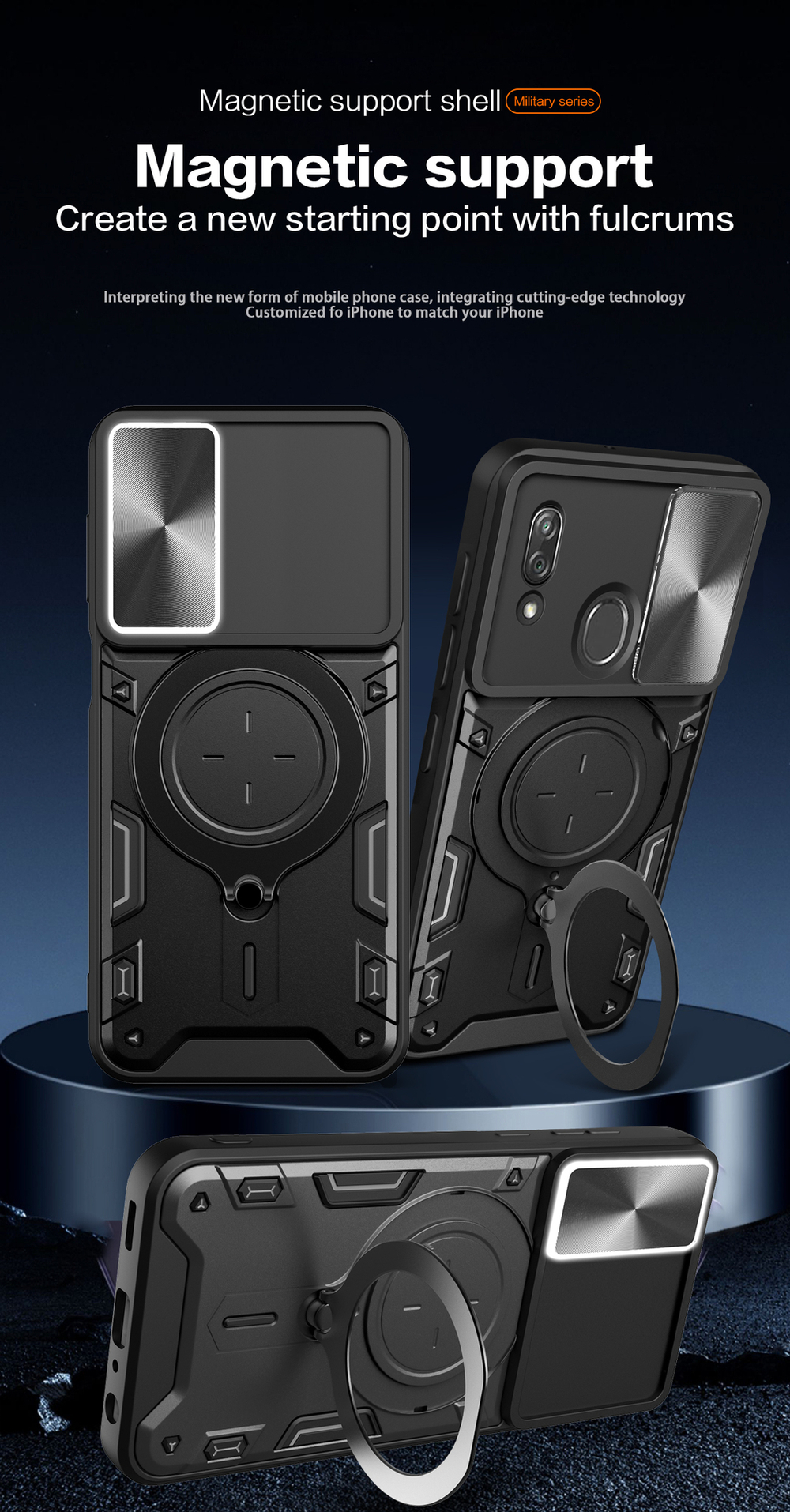 Чехол с кольцом Big Ring Case для ZTE Blade V10 Vita