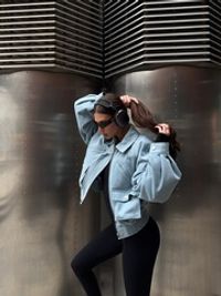 Удлинённый бомбер DENIM