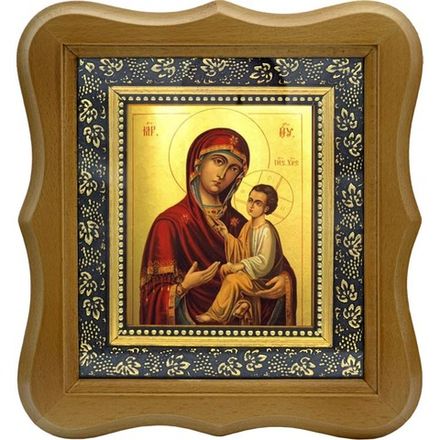 Тихвинская икона Божией Матери на холсте.