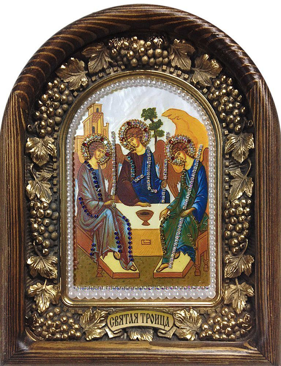 Икона Святая Троица бисер