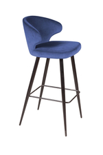 Стул барный Richard, бархат синий 29