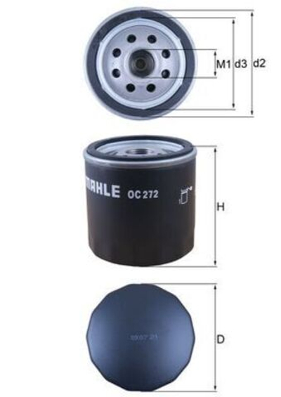 MAHLE - OC272-MAH - Oil Filter