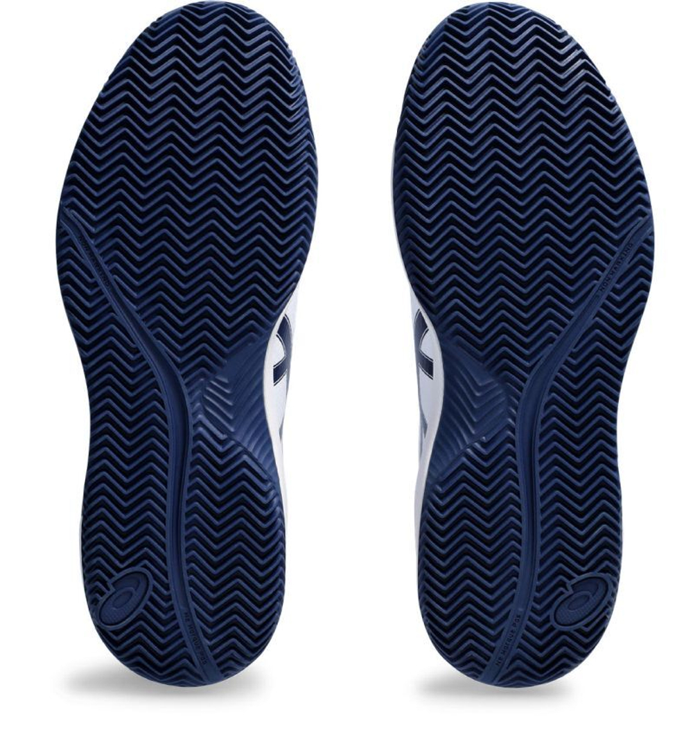 Мужские кроссовки теннисные Asics Gel-Dedicate 8 Clay - white/blue expanse