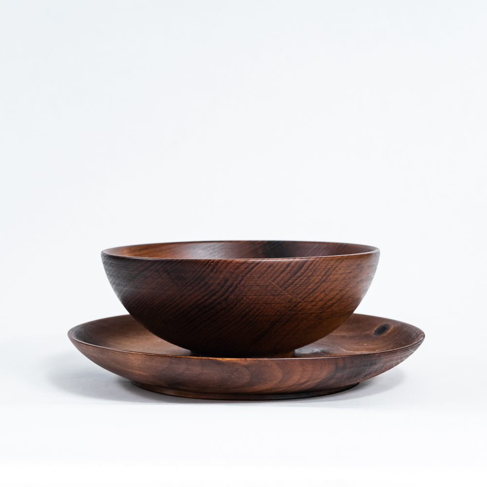 Набор деревянных тарелок Art of Siberia серии Лотос из сибирского кедра. TN56