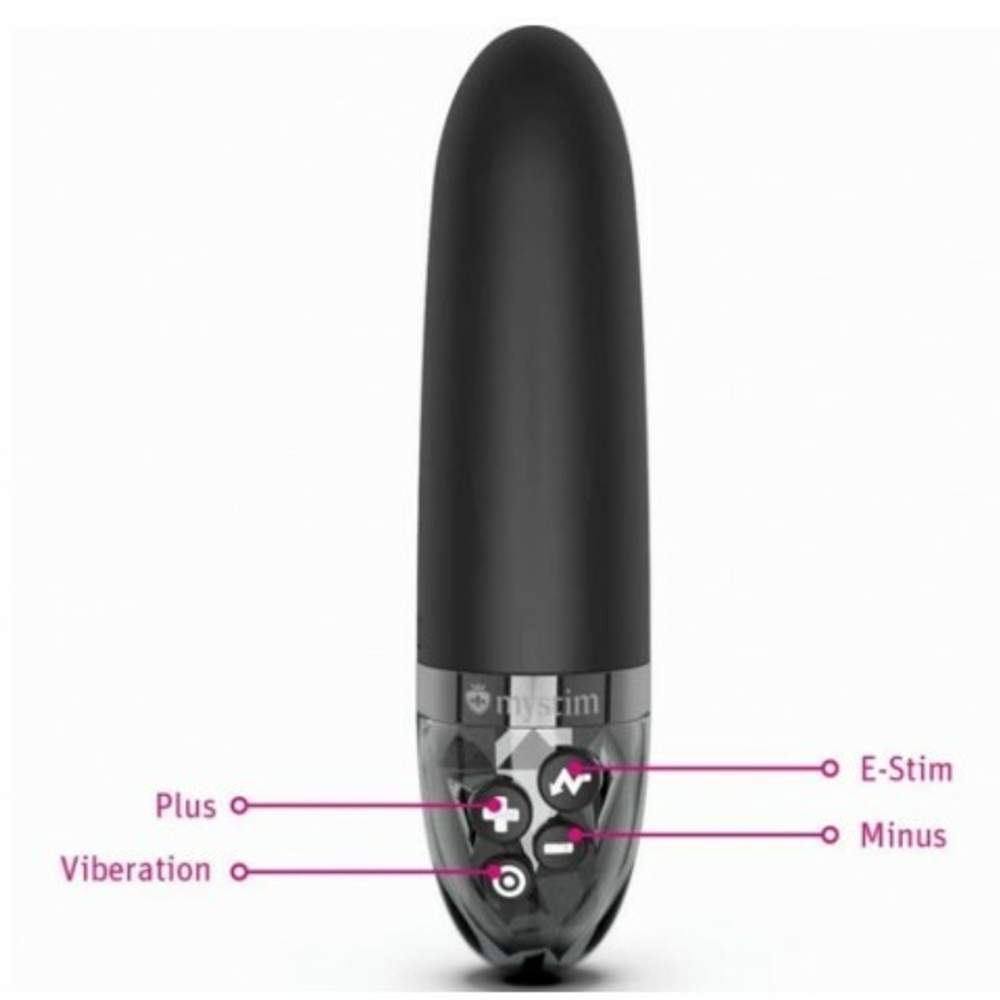 Вибратор Mystim Sleak Freak с электростимуляцией, черный