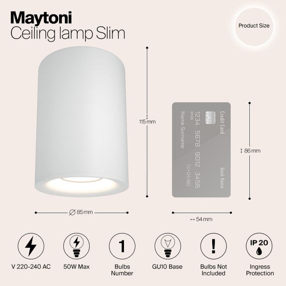 Потолочный светильник Maytoni Alfa C012CL-01W